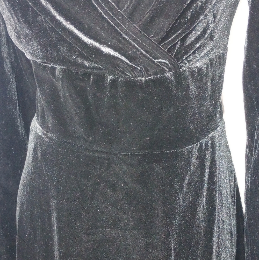 2 For $10 Black Faux Velvet  Dress Khol's - Picture 7 of 8